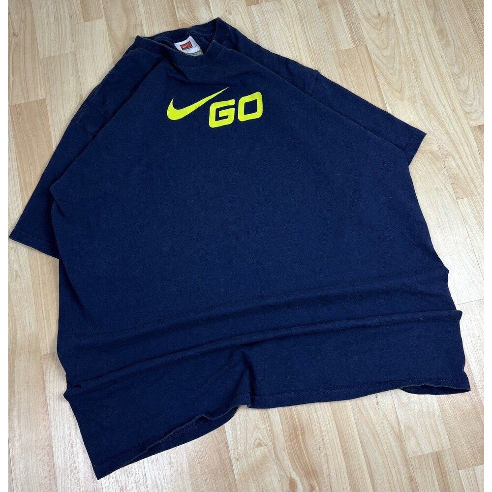 Vintage 90s Y2K Nike Graphic T-Shirt / Navy / Size XL
